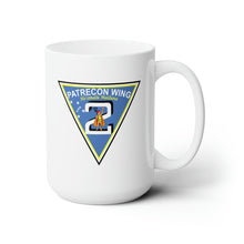 Load image into Gallery viewer, White Ceramic Mug 15oz - Navy - Patrol and Reconnaissance Wing Two wo Txt
