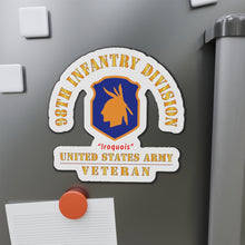 Load image into Gallery viewer, Die-Cut Magnets - Army - SSI - 98th Infantry Division - Iroquois - US Army Veteran X 300