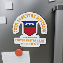 Load image into Gallery viewer, Die-Cut Magnets - Army - SSI - 76th Infantry Division - Liberty Bell Division - US Army Veteran X 300