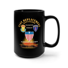 Load image into Gallery viewer, Black Mug 15oz - 21st Replacement Battalion - Frankfurt, Germany - DUI - SSI - AG Branch - US Army, Europe - Cold War Veteran X 300