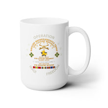 Load image into Gallery viewer, White Ceramic Mug 15oz - Army - BRT - 9th Cav, B Trp, 3rd Bde - 4th Inf Div - OPERATION IF w IRAQ SVC