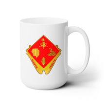 Load image into Gallery viewer, White Ceramic Mug 15oz - Army - 45th Division Artillery wo Txt