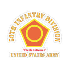 Load image into Gallery viewer, Kiss-Cut Stickers - Army - SSI - 50th Infantry Division - Phantom Division - US Army Veteran X 300