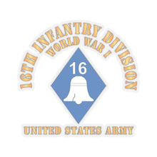 Load image into Gallery viewer, Kiss - Cut Stickers - Army - SSI - 16th Infantry Division - WWI - US Army X 300