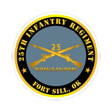 Load image into Gallery viewer, Kiss-Cut Stickers - Army - 25th Infantry Regiment - Fort Sill, OK - Buffalo Soldiers w Inf Branch