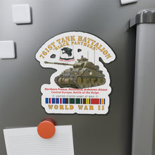 Load image into Gallery viewer, Die-Cut Magnets -SSI -Army - 761st Tank Battalion - Black Panthers - w Tank WWII EU SVC