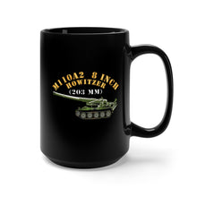 Load image into Gallery viewer, Black Mug 15oz - Army - M110A2 - 8 Inch 203mm Howitzer X 300