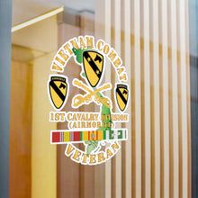 Load image into Gallery viewer, Kiss-Cut Vinyl Decals - Army - Vietnam Combat Veteran w 1st Cav DUI X 300