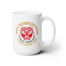 Load image into Gallery viewer, White Ceramic Mug 15oz - Army - 864th Eng Bn - US Army