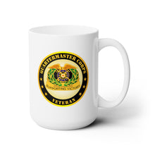 Load image into Gallery viewer, White Ceramic Mug 15oz - Army - Quartermaster Corps Veteran