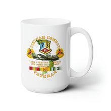 Load image into Gallery viewer, White Ceramic Mug 15oz - Army - Vietnam Combat Vet - 73rd Aviation Company - 12th Combat Aviation Group - VN SVC
