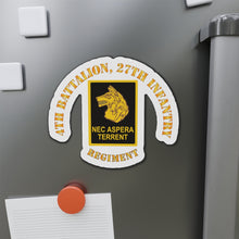 Load image into Gallery viewer, Die-Cut Magnets - Army - 4th Battalion 27th Infantry w DUI