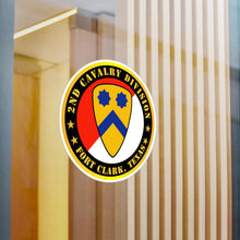 Load image into Gallery viewer, Kiss-Cut Vinyl Decals - Army - 2nd Cavalry Division - Fort Clark TX