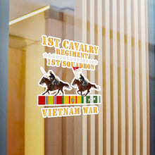 Load image into Gallery viewer, Kiss-Cut Vinyl Decals - Army - 1st Squadron, 1st Cavalry Regiment - Vietnam War wt 2 Cav Riders and VN SVC X300
