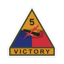 Load image into Gallery viewer, Kiss-Cut Stickers - SSI - 5th Armored Division w Name Tape