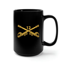 Load image into Gallery viewer, Black Mug 15oz - Army - 12th Cavalry Branch wo Txt