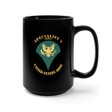 Load image into Gallery viewer, Black Mug 15oz - Army - Enlisted - SPC - Specialist 4 - Std - X 300