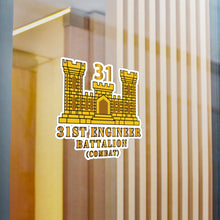 Load image into Gallery viewer, Kiss-Cut Vinyl Decals - Army - 31st Engineer Battalion (Combat) w ENG Branch