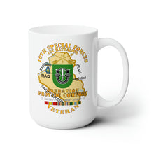 Load image into Gallery viewer, White Ceramic Mug 15oz - Army - Operation Provide Comfort -  1st Bn 10th SFG w COMFORT SVC
