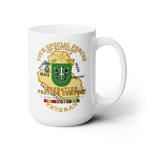 Load image into Gallery viewer, White Ceramic Mug 15oz - Army - Operation Provide Comfort - 1st Bn 10th SFG w COMFORT SVC