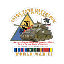 Load image into Gallery viewer, Kiss-Cut Stickers - Army - 761st Tank Battalion - Black Panthers - w Tank w SSI WWII EU SVC