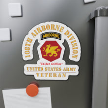 Load image into Gallery viewer, Die-Cut Magnets - Army - SSI - 108th Airborne Division (1946-1952 ) - Golden Griffins - US Army Veteran X 300