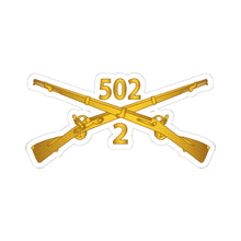 Load image into Gallery viewer, Kiss-Cut Stickers - Army - 2nd Bn 502nd Infantry Regt - Infantry Br wo Txt