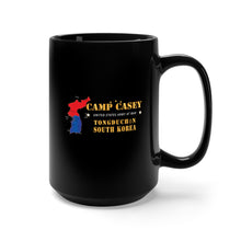 Load image into Gallery viewer, Black Mug 15oz - Camp Casey - Tongduchon - South Korea w Map X 300