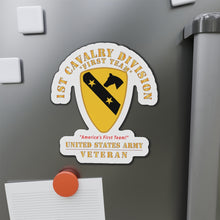 Load image into Gallery viewer, Die- Cut Magnets - Army - 1st Cavalry Division - DUI - America's First Team - US Army - Veteran X 300