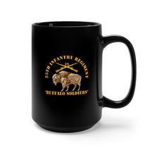 Load image into Gallery viewer, Black Mug 15oz - Army - 25th Infantry Regiment - Buffalo Soldiers w 25th Inf Branch Insignia