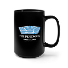 Load image into Gallery viewer, Black Mug 15oz - Army - The Pentagon w Bldg - Txt X 300