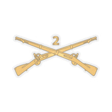 Load image into Gallery viewer, Kiss - Cut Stickers - Army - 2nd Infantry Regiment Branch - wo Txt X 300