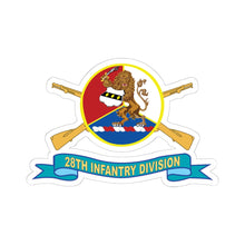 Load image into Gallery viewer, Kiss-Cut Stickers - Army - 28th Infantry Division - DUI - w Br - SSI - Ribbon