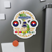 Load image into Gallery viewer, Die-Cut Magnets - Army - Vietnam Combat Infantry Veteran w 3rd Bn 39th Inf - 9th ID SSI