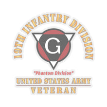 Load image into Gallery viewer, Kiss - Cut Stickers - Army - SSI - 19th Infantry Division - Phantom Division - US Army Veteran X 300