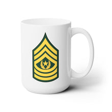 Load image into Gallery viewer, White Mug 15oz - Army - Command Sergeant Major - CSM wo Txt - Flat