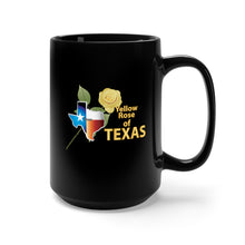 Load image into Gallery viewer, Black Mug 15oz - State Emblem - Yellow Rose of Texas X 300
