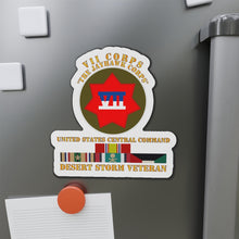 Load image into Gallery viewer, Die-Cut Magnets - Army - VII Corps - US Central Command - Desert Storm Veteran