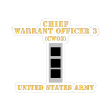 Load image into Gallery viewer, Kiss-Cut Stickers - Army - Chief Warrant Officer 3 - CW03 - Flat - X 300