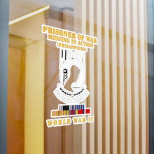 Load image into Gallery viewer, Kiss-Cut Vinyl Decals - Army - POW - MIA - Phili WWII w PAC SVC - Hat