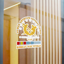 Load image into Gallery viewer, Kiss-Cut Vinyl Decals - Army - JAG Branch w KOREAN SVC