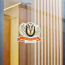 Load image into Gallery viewer, Kiss-Cut Vinyl Decals - Army - 112th Signal Battalion w Airborne Badge - DUI - Ribbon X 300