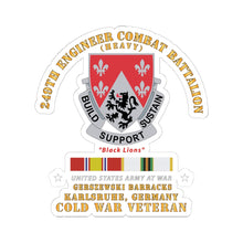 Load image into Gallery viewer, Kiss-Cut Stickers - Army - 249th Engineer Bn - Gerzewski Barracks - Karlsruhe, GE w COLD SVC