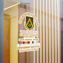 Load image into Gallery viewer, Kiss-Cut Vinyl Decals - Army - Cold War Vet - 240th Cavalry Regiment - Owensboro, Kentucky w COLD SVC