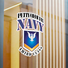 Load image into Gallery viewer, Kiss-Cut Vinyl Decals - NAVY - Rank - E4 - PO3 - Gold w White X 300