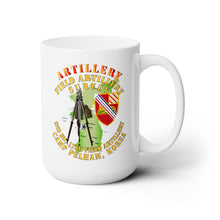 Load image into Gallery viewer, White Ceramic Mug 15oz - Army - Field Artillery Survey - 2nd Bn 17th FA Camp Pelham Korea