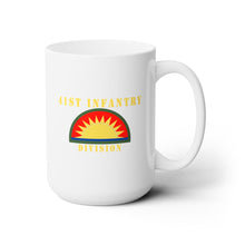 Load image into Gallery viewer, White Ceramic Mug 15oz - Army - 41st Infantry Division X 300 - Hat