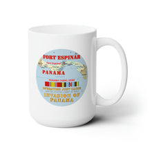 Load image into Gallery viewer, White Ceramic Mug 15oz - Just Cause - Fort Espinar - CZ w Map w Svc Ribbons
