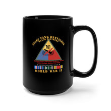 Load image into Gallery viewer, Black Mug 15oz - Army - 761st Tank Battalion - Black Panthers - w SSI WWII EU