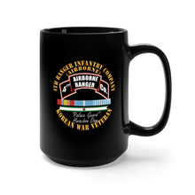 Load image into Gallery viewer, Black Mug 15oz - 4th Ranger Infantry Company - Airborne - Korea w SVC Ribbons X 300